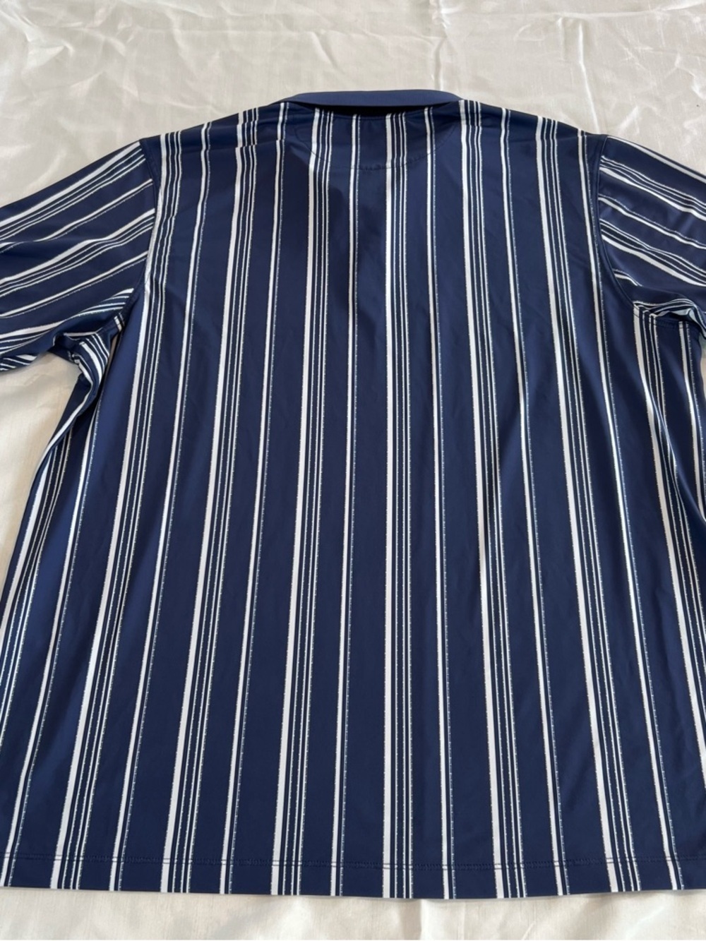 Bad Birdie Golf Navy and White Striped Polo - Picture 11 of 14